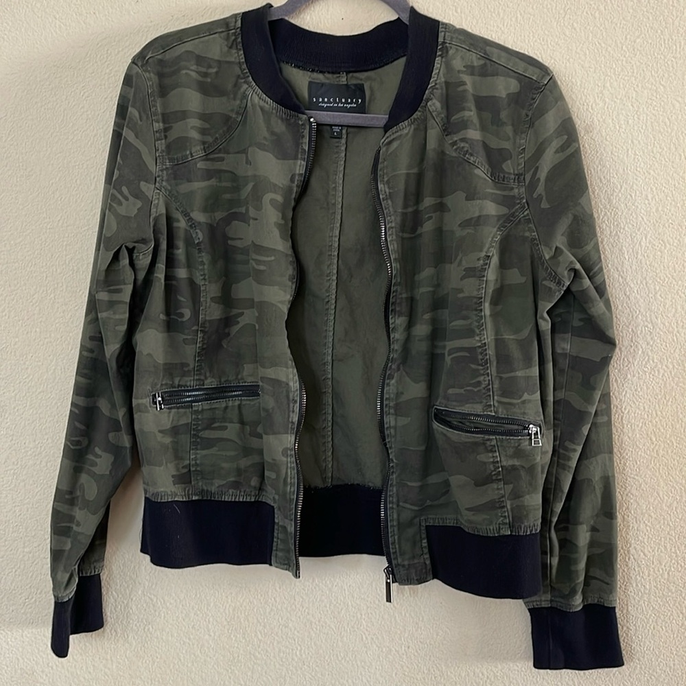 Sanctuary camo bomber